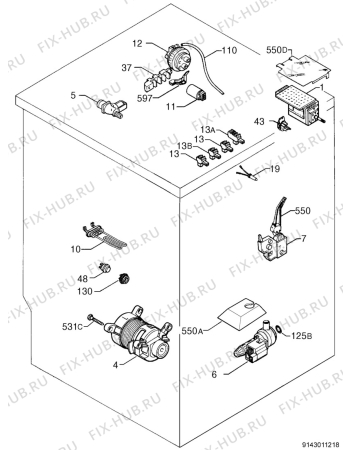 Взрыв-схема стиральной машины Zanussi FLD1006 - Схема узла Electrical equipment 268